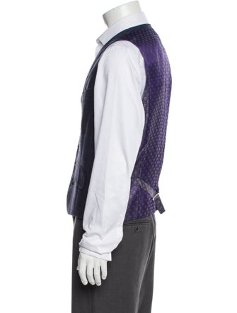 Ted Baker Wool Plaid Print Suit Vest