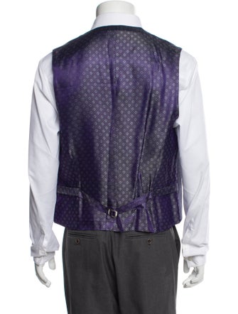 Ted Baker Wool Plaid Print Suit Vest