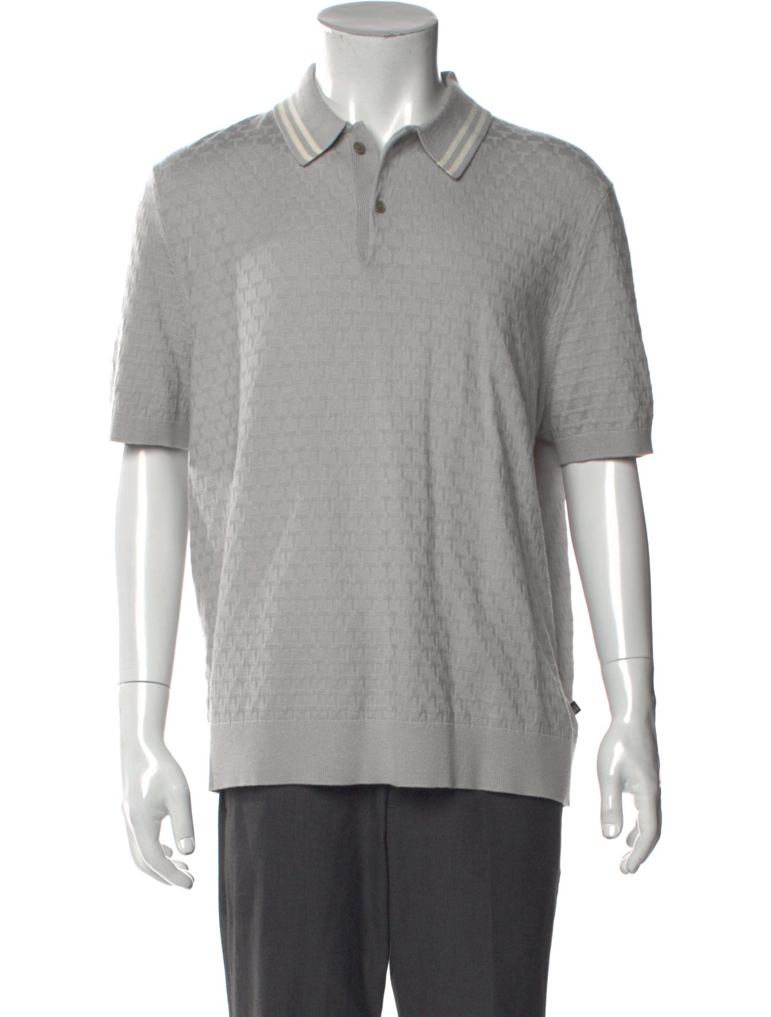 Ted Baker Mock Neck Short Sleeve Polo Sweater