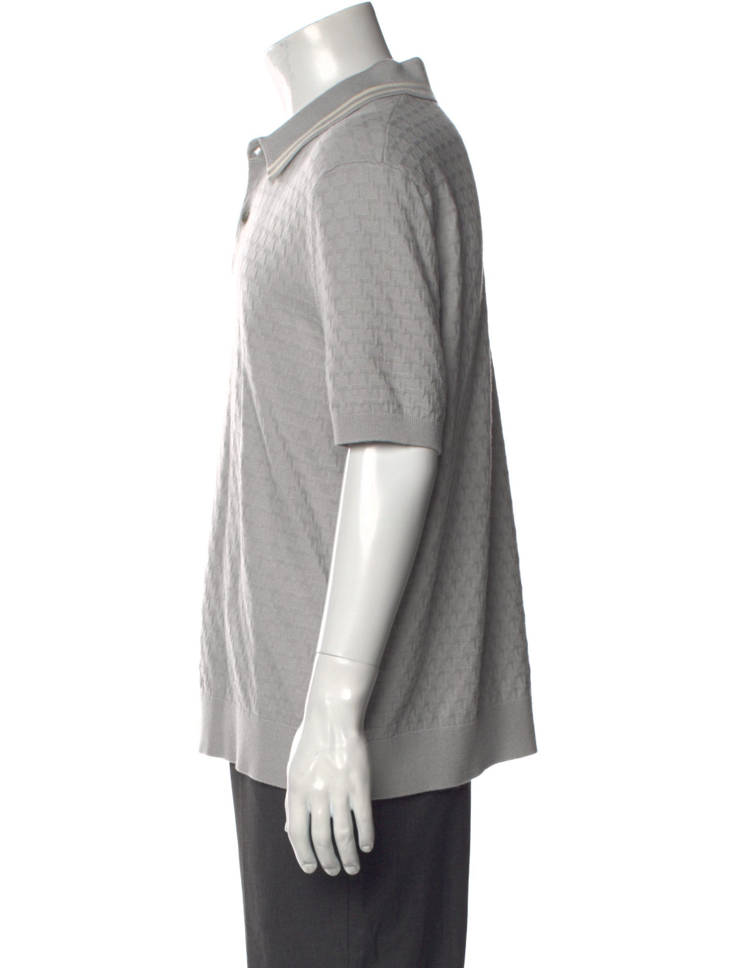 Ted Baker Mock Neck Short Sleeve Polo Sweater