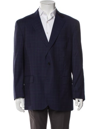 Ted Baker Wool Plaid Print Blazer