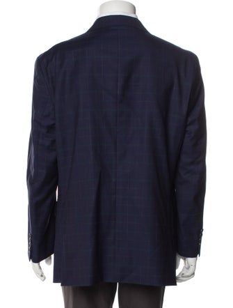 Ted Baker Wool Plaid Print Blazer