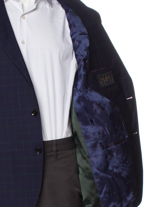 Ted Baker Wool Plaid Print Blazer