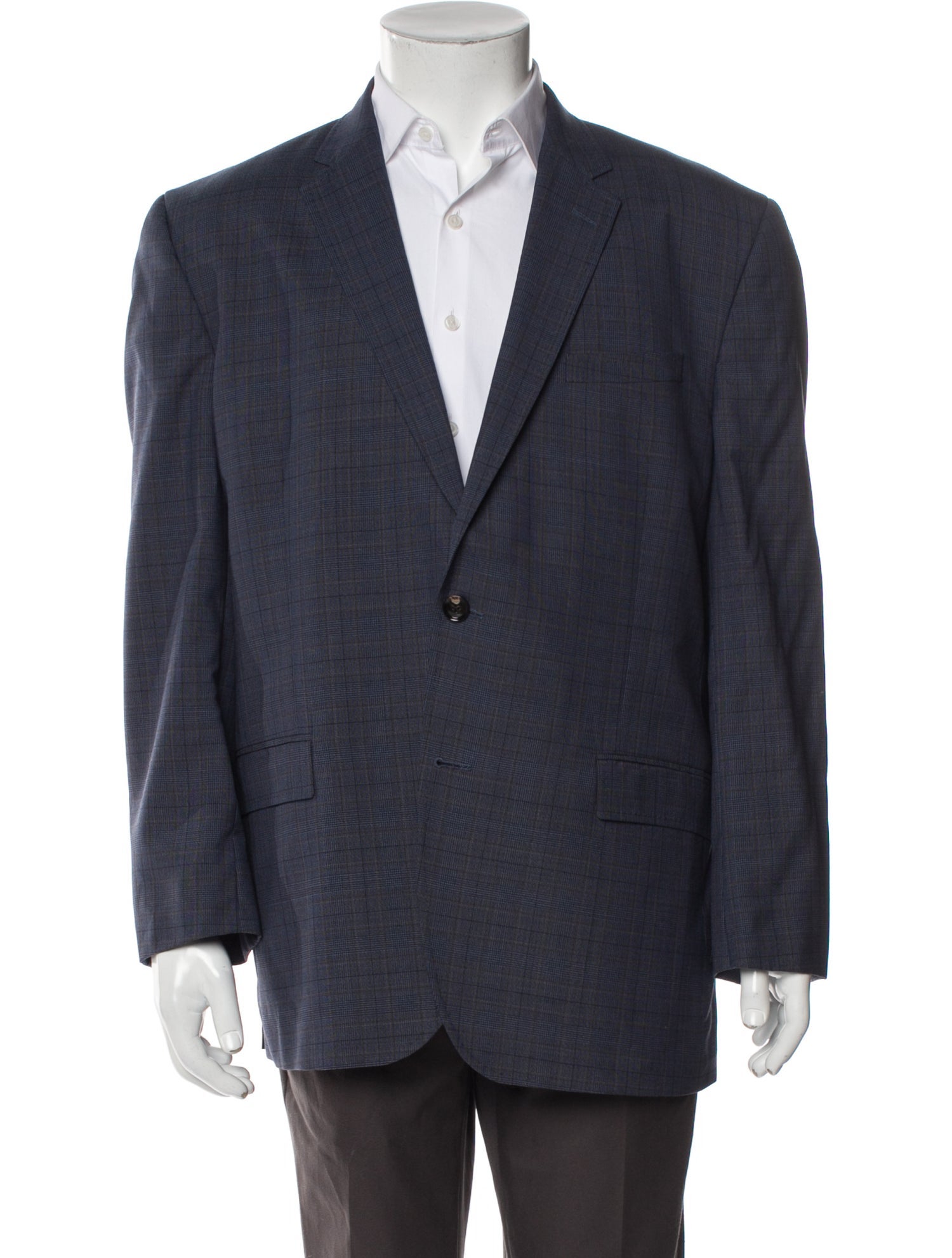 Ted Baker Wool Plaid Print Blazer