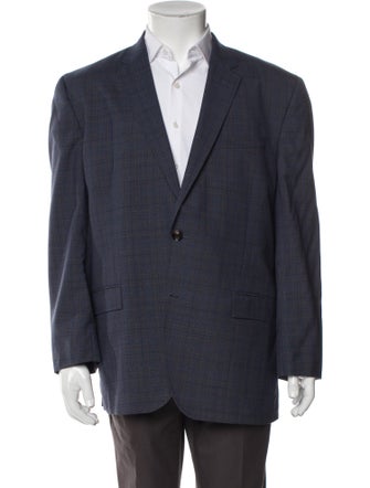Ted Baker Wool Plaid Print Blazer