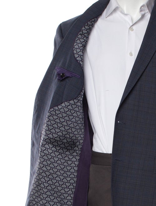 Ted Baker Wool Plaid Print Blazer
