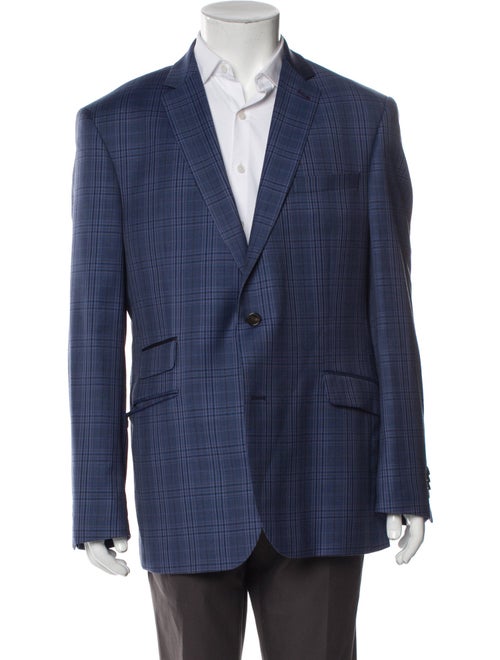 Ted Baker Wool Plaid Print Blazer