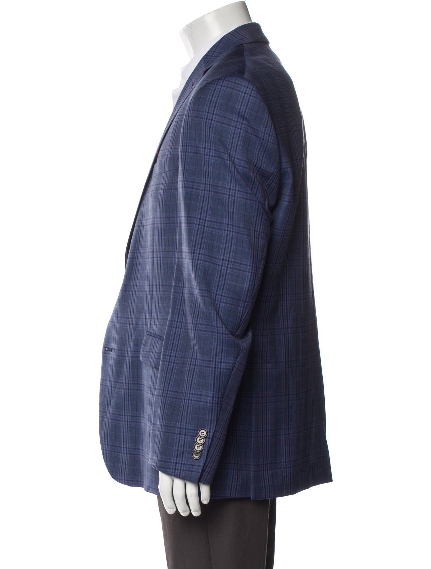 Ted Baker Wool Plaid Print Blazer