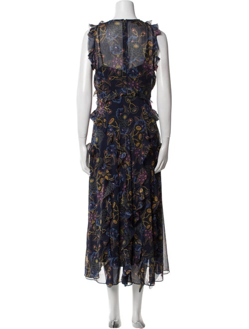 Ted Baker Floral Print Midi Length Dress