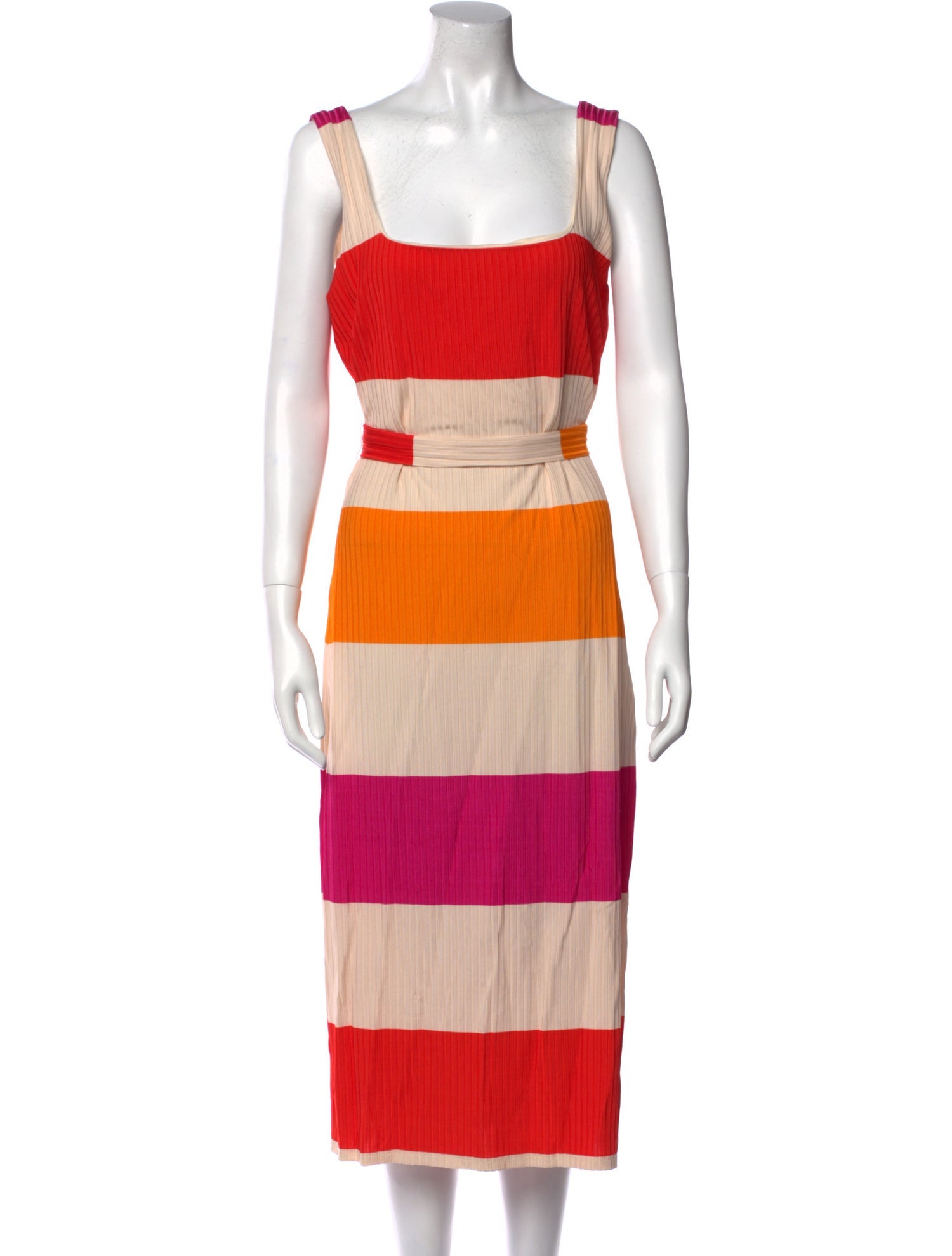 Ted Baker Striped Midi Length Dress w/ Tags