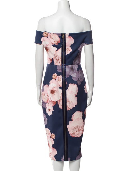 Ted Baker Floral Print Knee-Length Dress