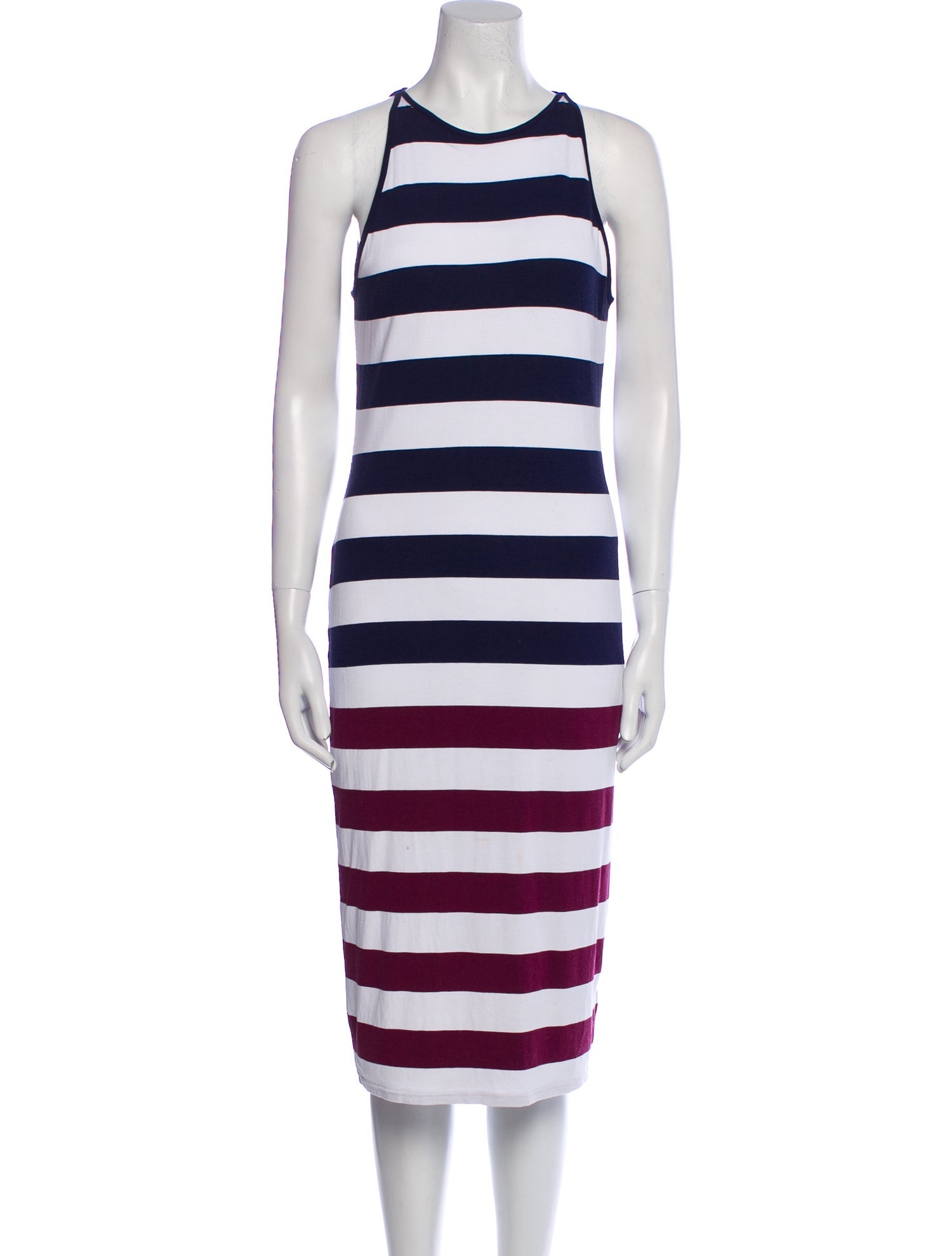Ted Baker Striped Midi Length Dress