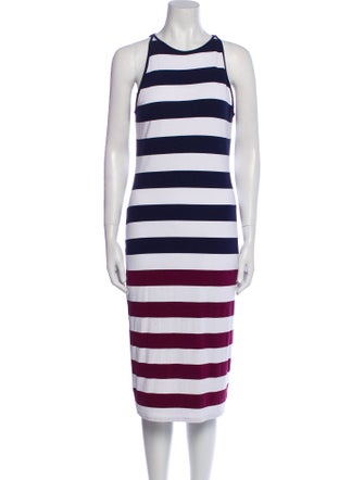 Ted Baker Striped Midi Length Dress