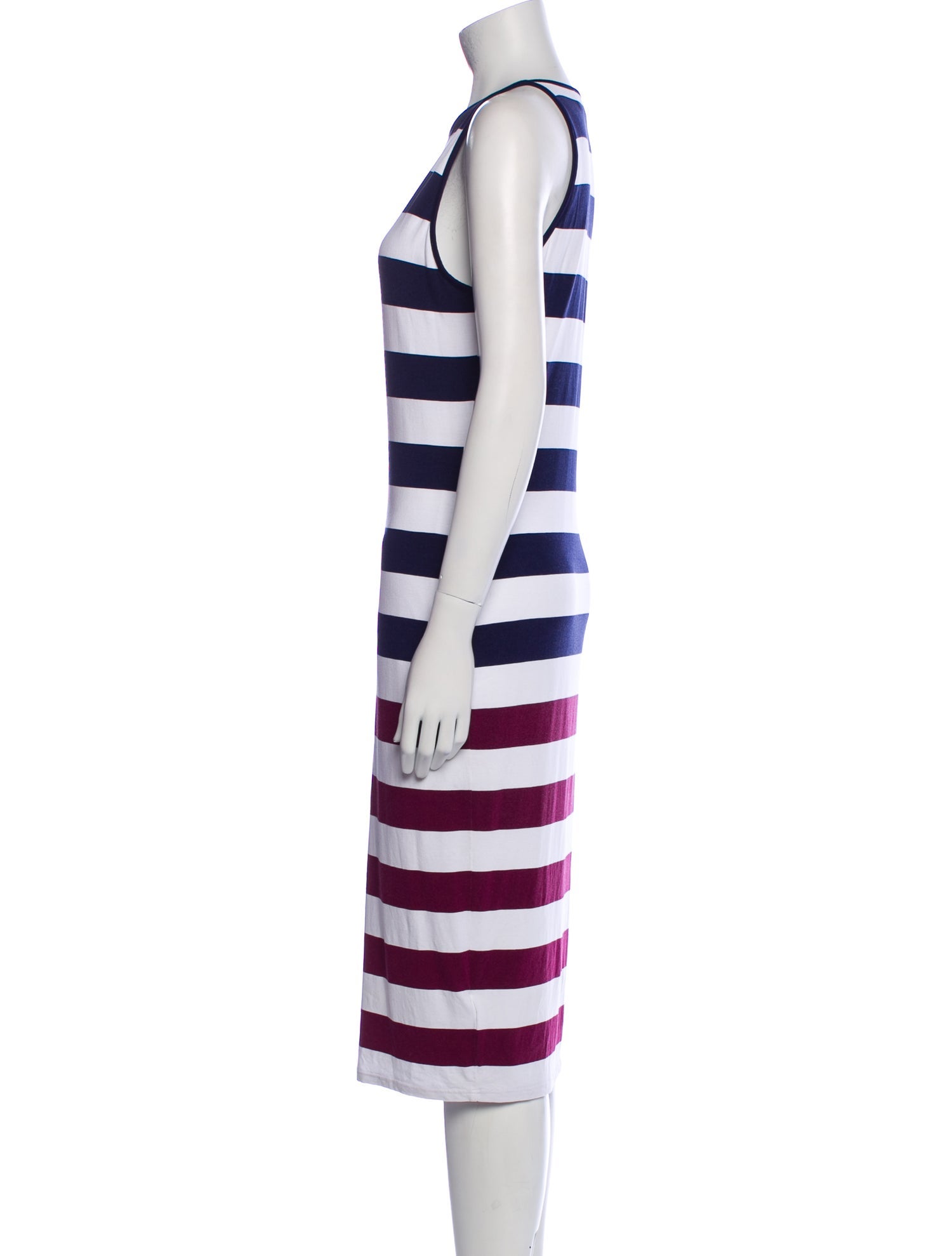 Ted Baker Striped Midi Length Dress