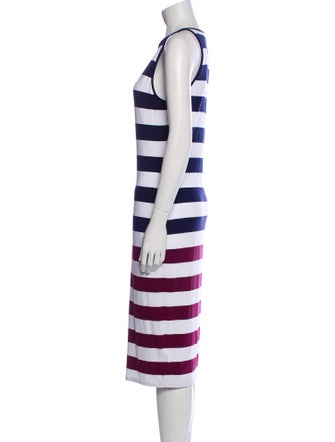 Ted Baker Striped Midi Length Dress