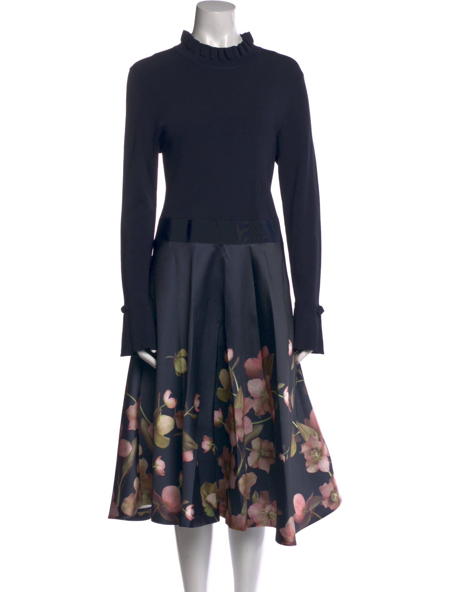 Ted Baker Floral Print Midi Length Dress