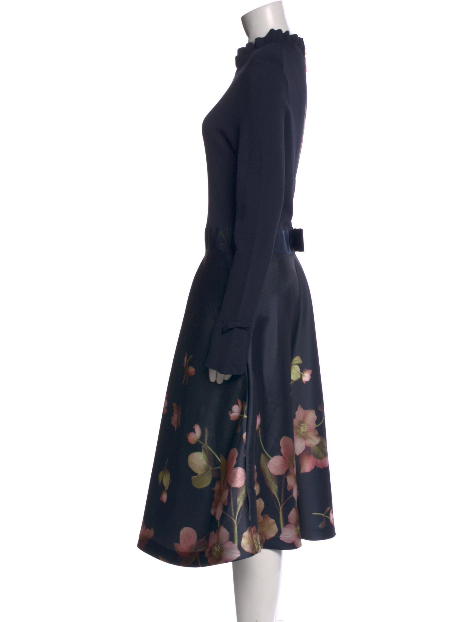 Ted Baker Floral Print Midi Length Dress