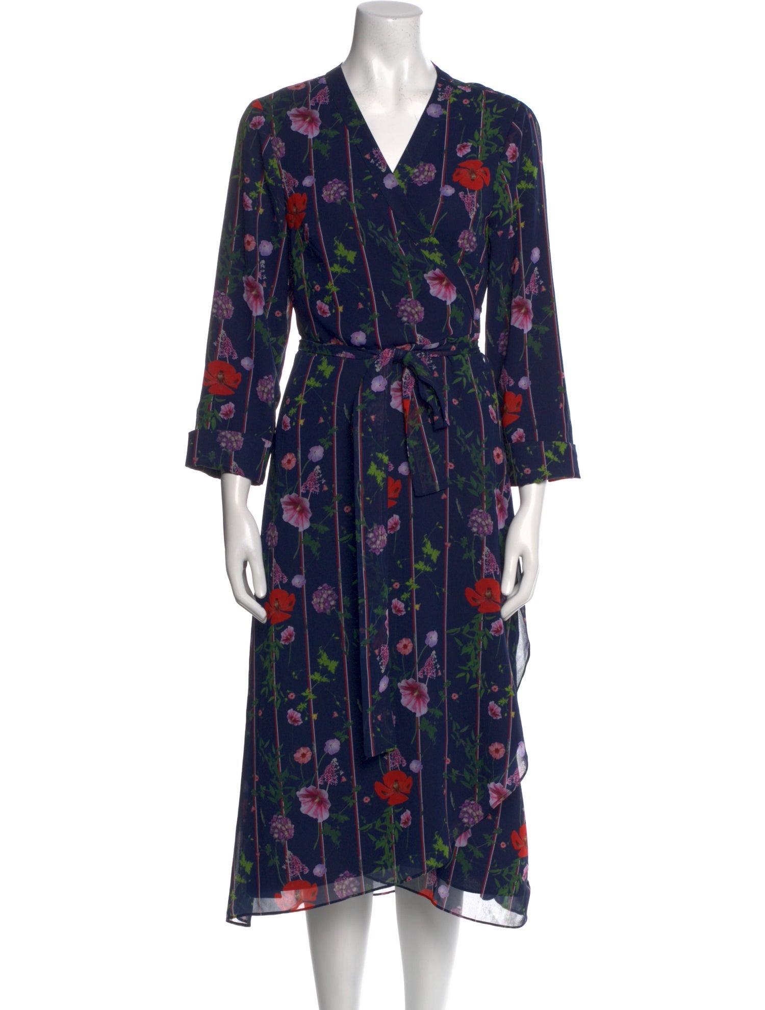 Ted Baker Floral Print Midi Length Dress
