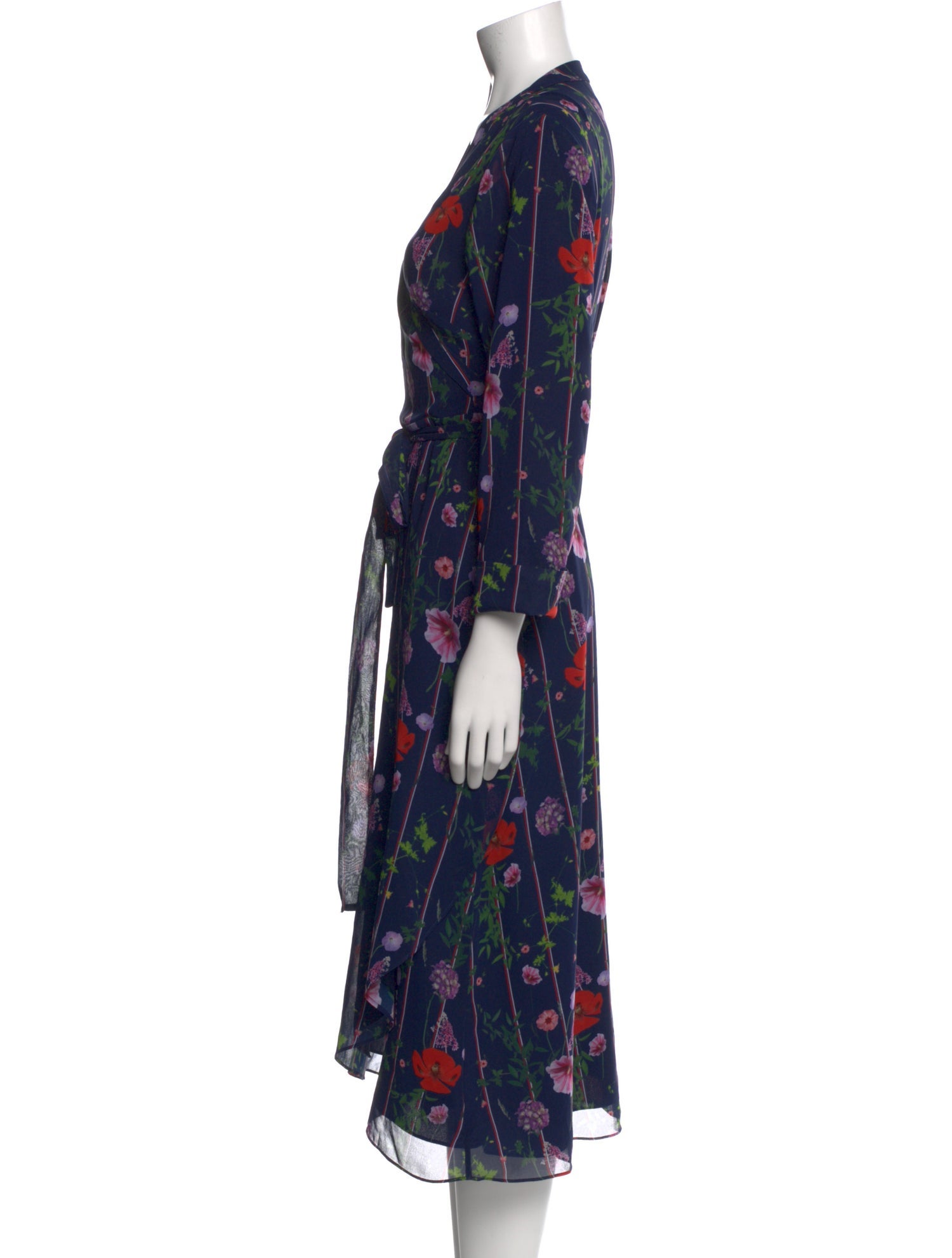 Ted Baker Floral Print Midi Length Dress
