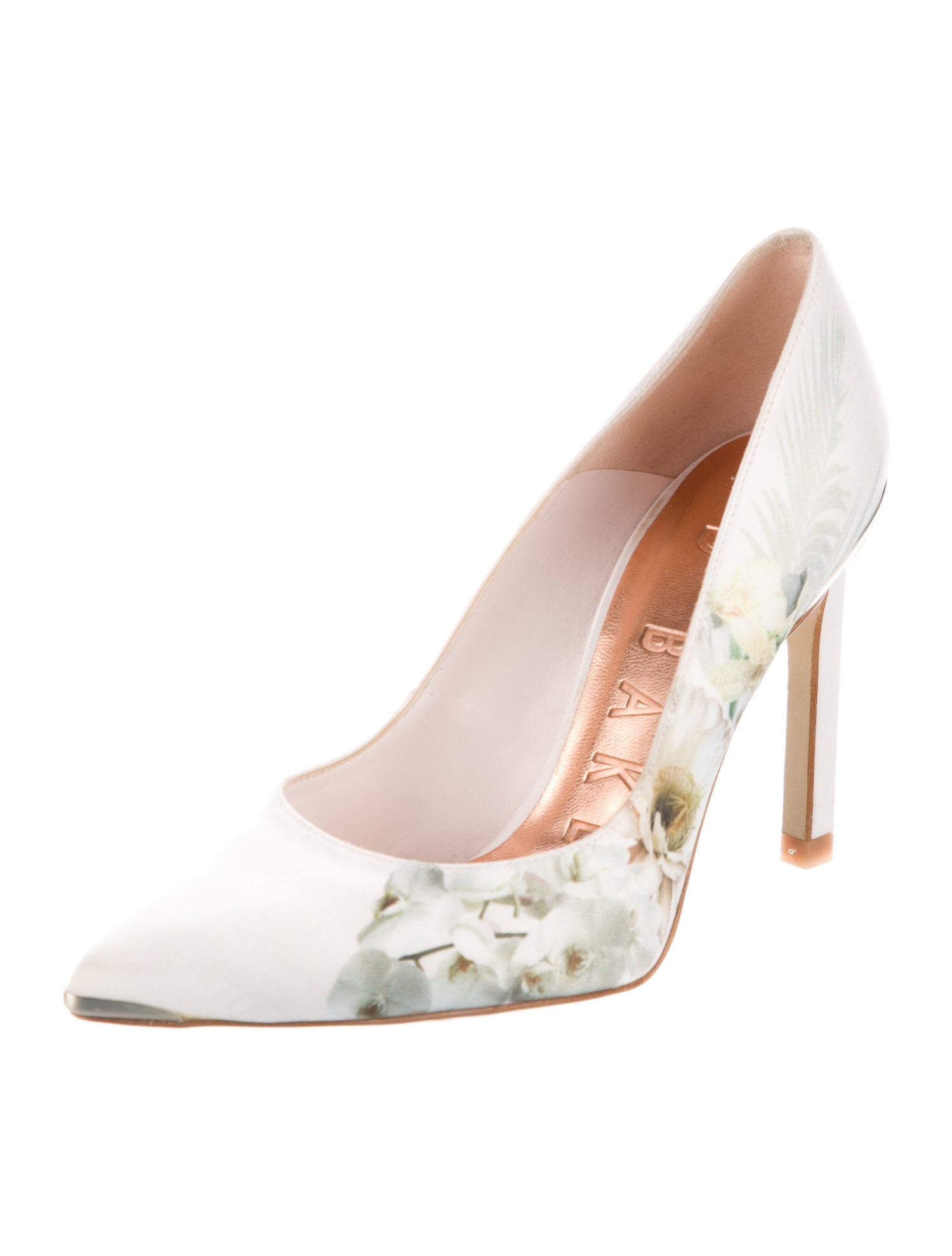 Ted Baker Satin Floral Print Pumps