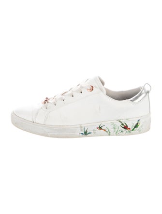 Ted Baker Leather Graphic Print Sneakers