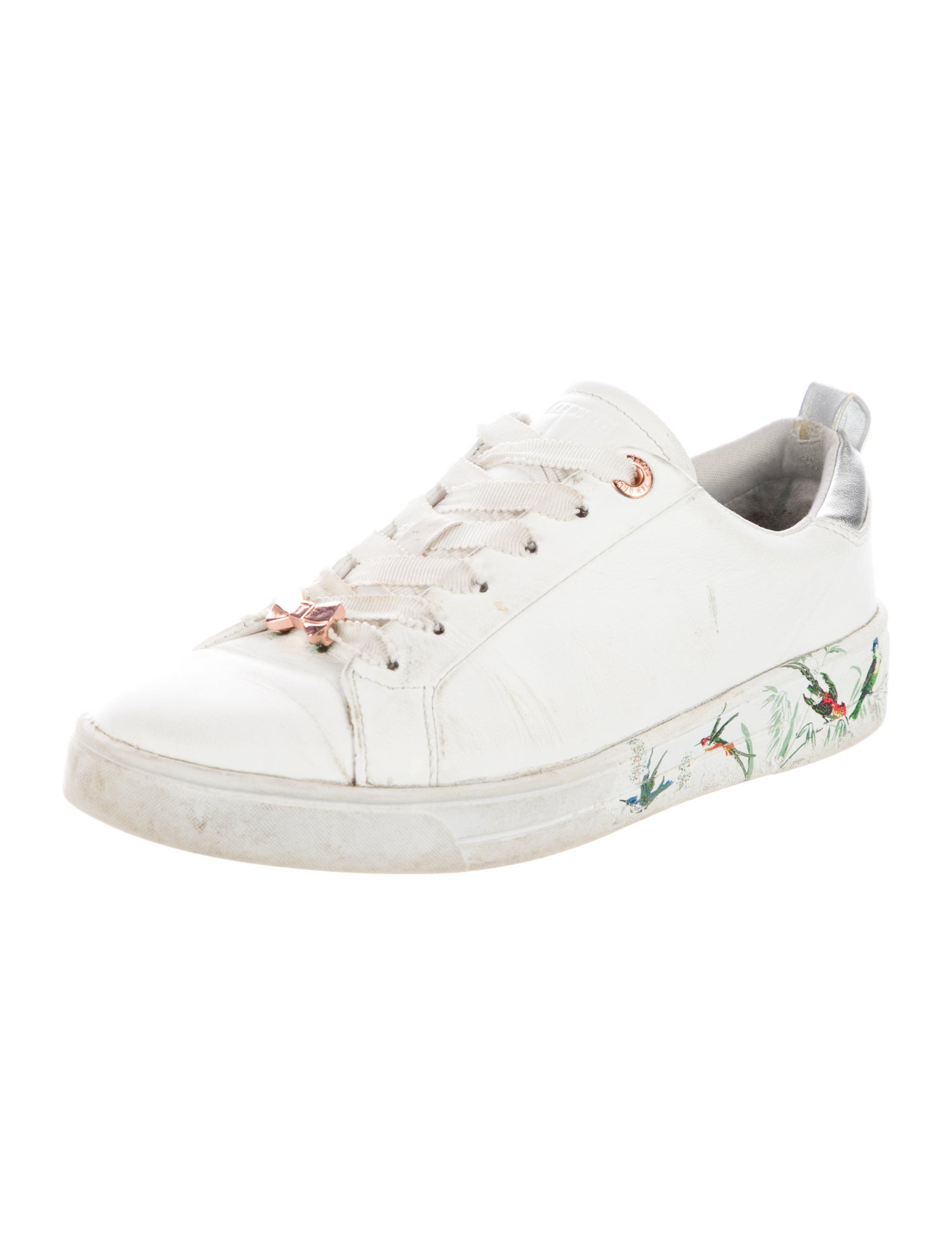 Ted Baker Leather Graphic Print Sneakers