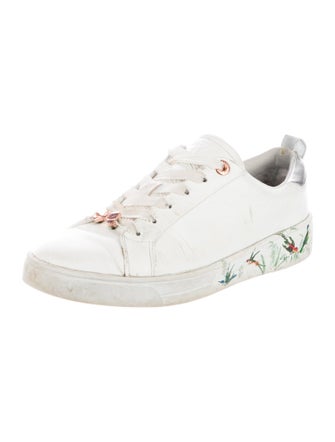 Ted Baker Leather Graphic Print Sneakers