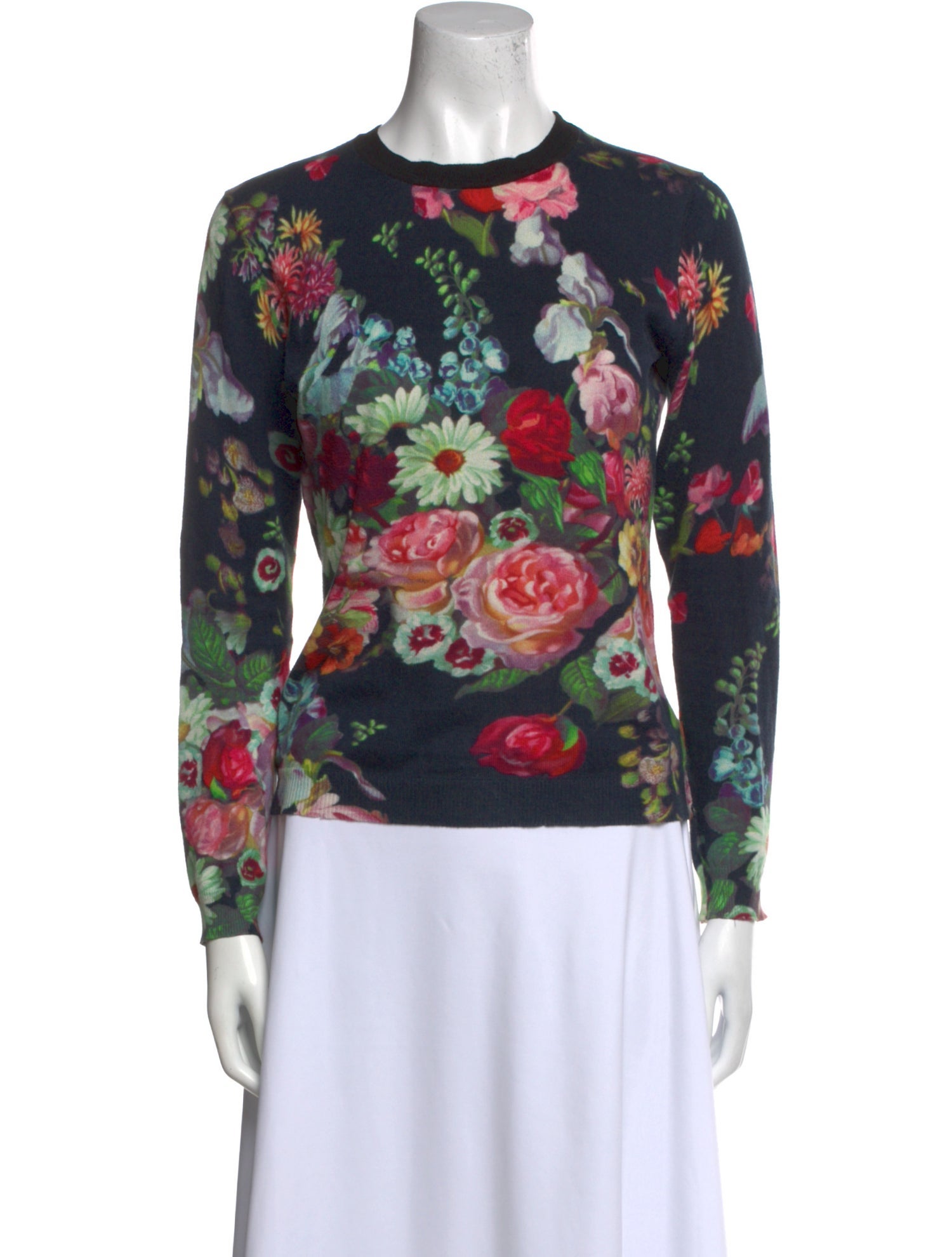 Ted Baker Floral Print Crew Neck Sweater