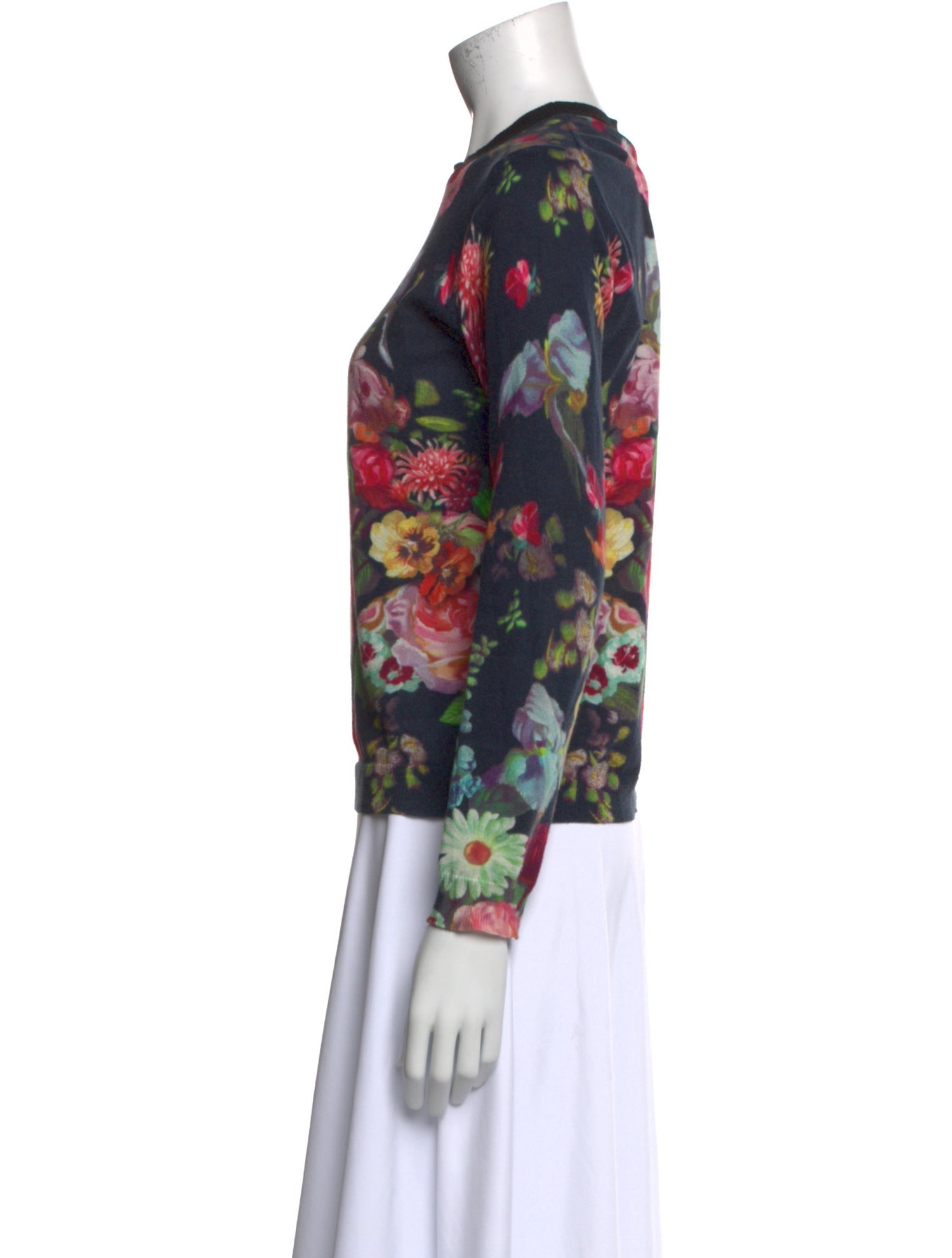 Ted Baker Floral Print Crew Neck Sweater