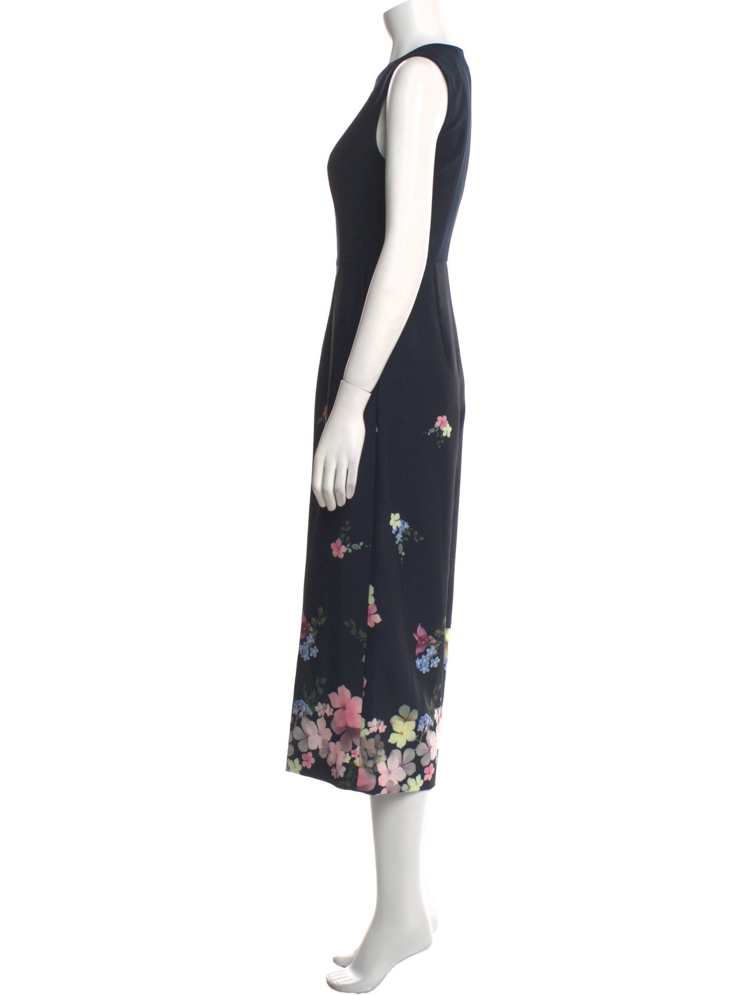 Ted Baker Floral Print V-Neck Jumpsuit