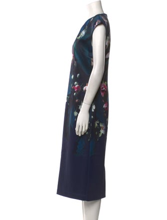 Ted Baker Floral Print Midi Length Dress
