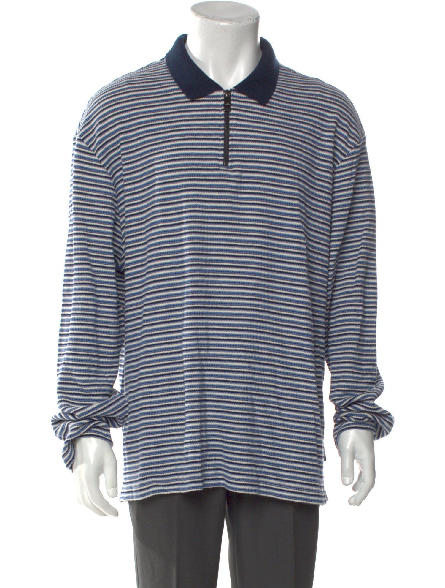 Ted Baker Striped Collar Polo Sweater