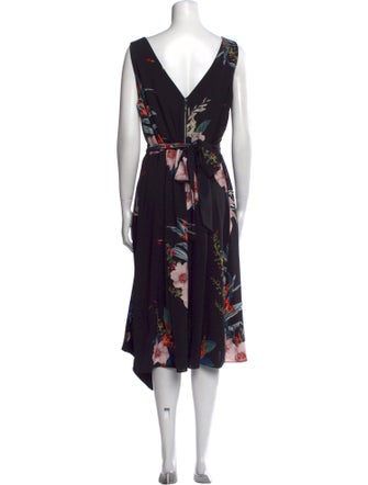 Ted Baker Floral Print Midi Length Dress