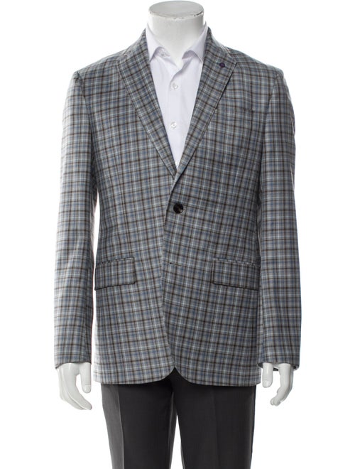 Ted Baker Wool Plaid Print Blazer