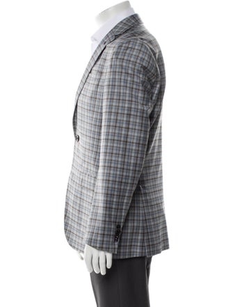 Ted Baker Wool Plaid Print Blazer