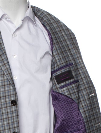 Ted Baker Wool Plaid Print Blazer
