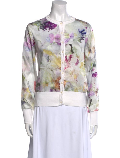 Ted Baker Floral Print Crew Neck Sweater
