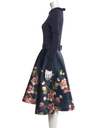 Ted Baker Floral Print Long Dress
