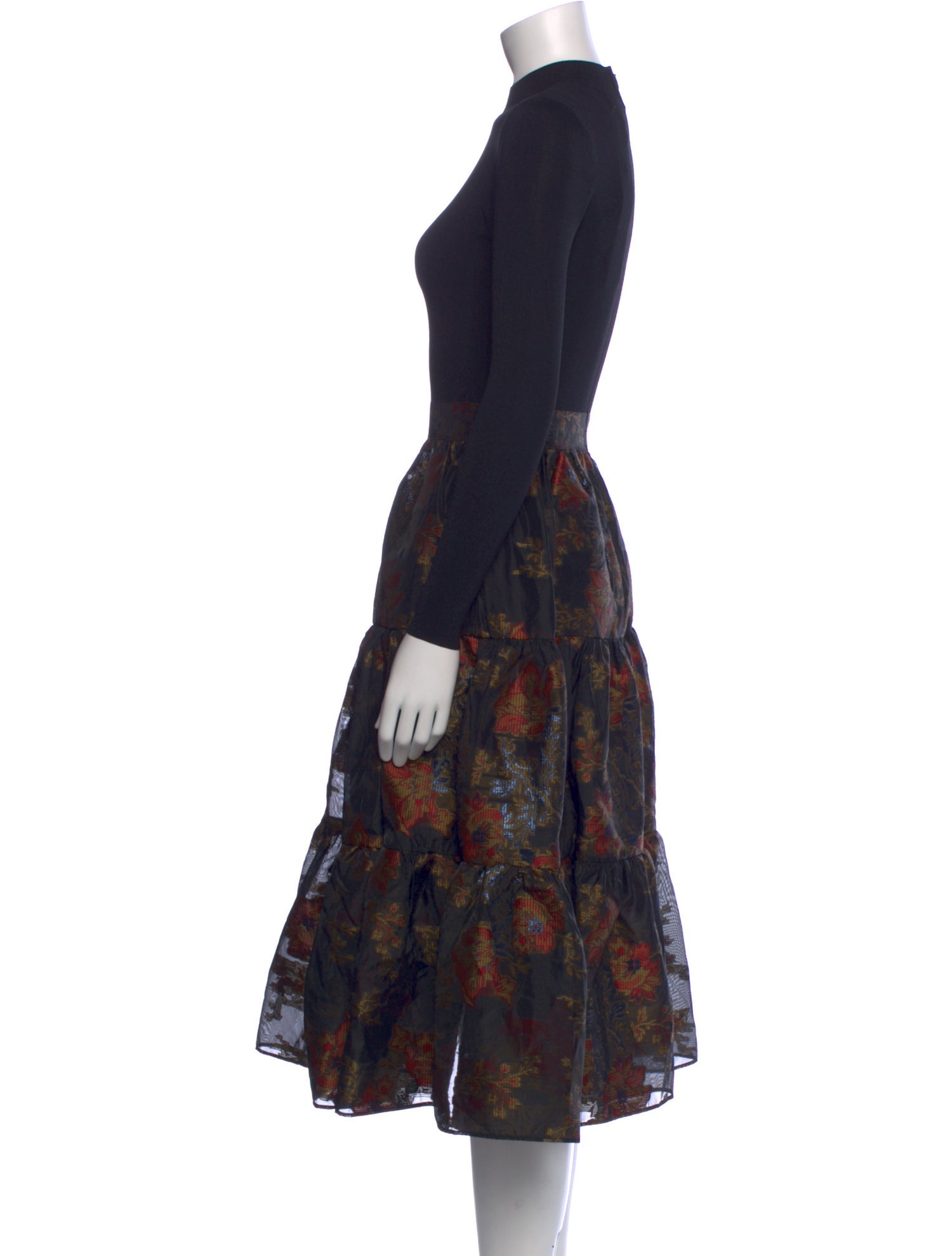Ted Baker Floral Print Midi Length Dress w/ Tags
