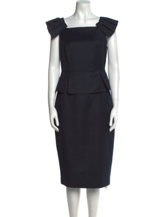 Ted Baker Square Neckline Midi Length Dress