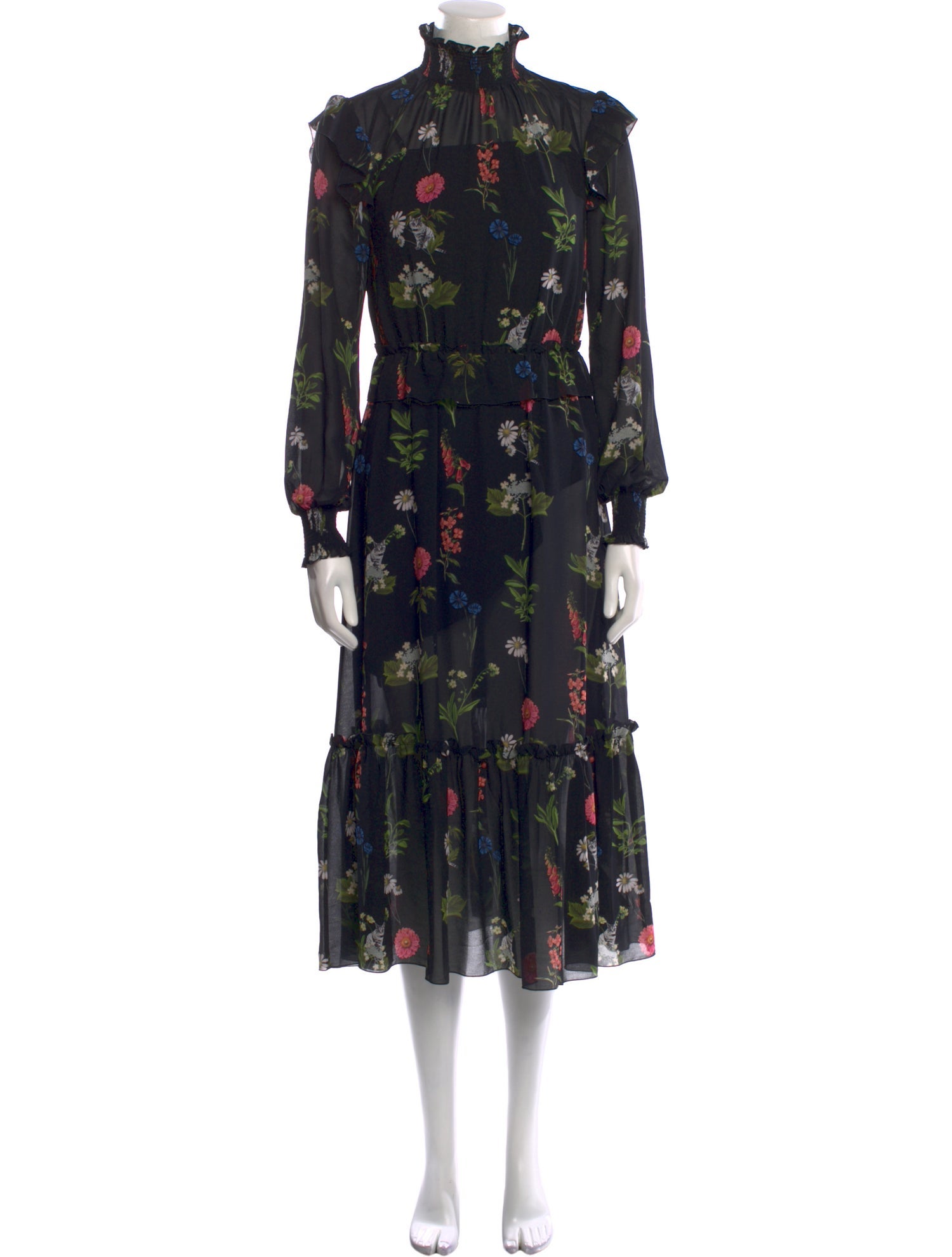 Ted Baker Floral Print Long Dress