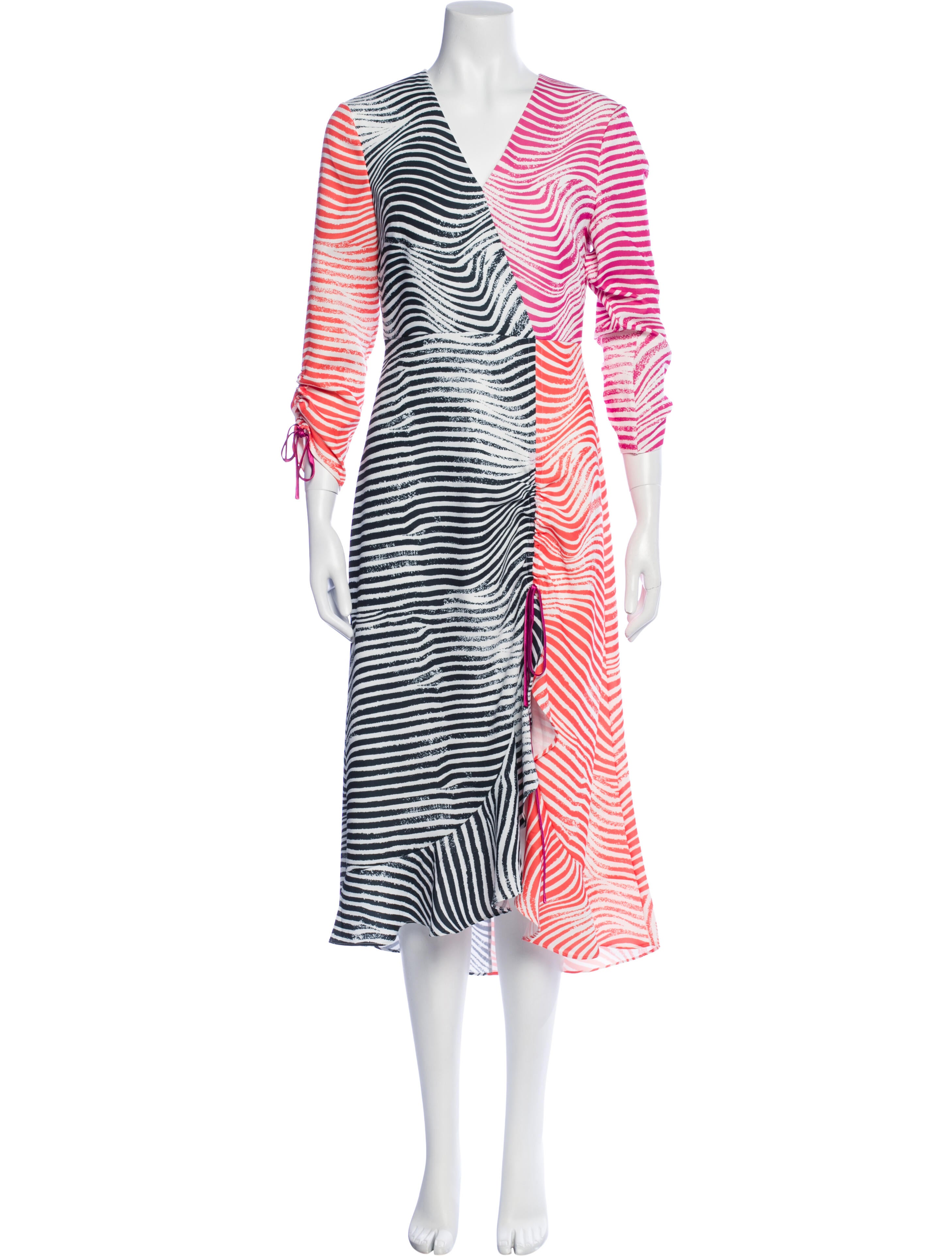 Ted Baker Striped Midi Length Dress