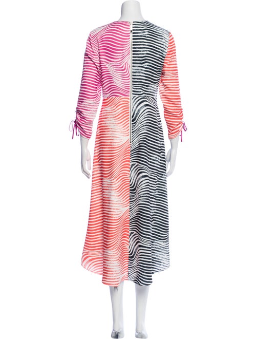 Ted Baker Striped Midi Length Dress