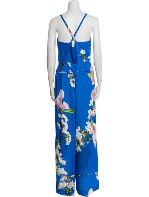 Ted Baker Floral Print V-Neck Jumpsuit