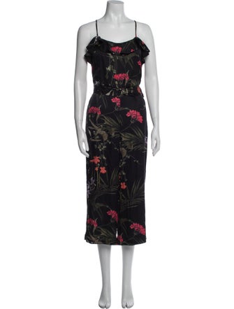 Ted Baker Floral Print Scoop Neck Jumpsuit