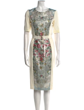 Ted Baker Floral Print Midi Length Dress