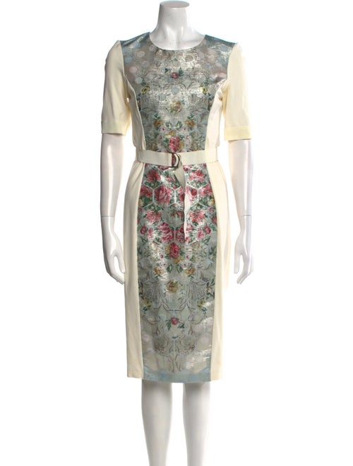 Ted Baker Floral Print Midi Length Dress