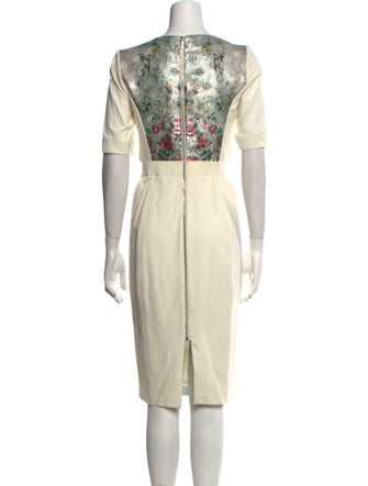 Ted Baker Floral Print Midi Length Dress