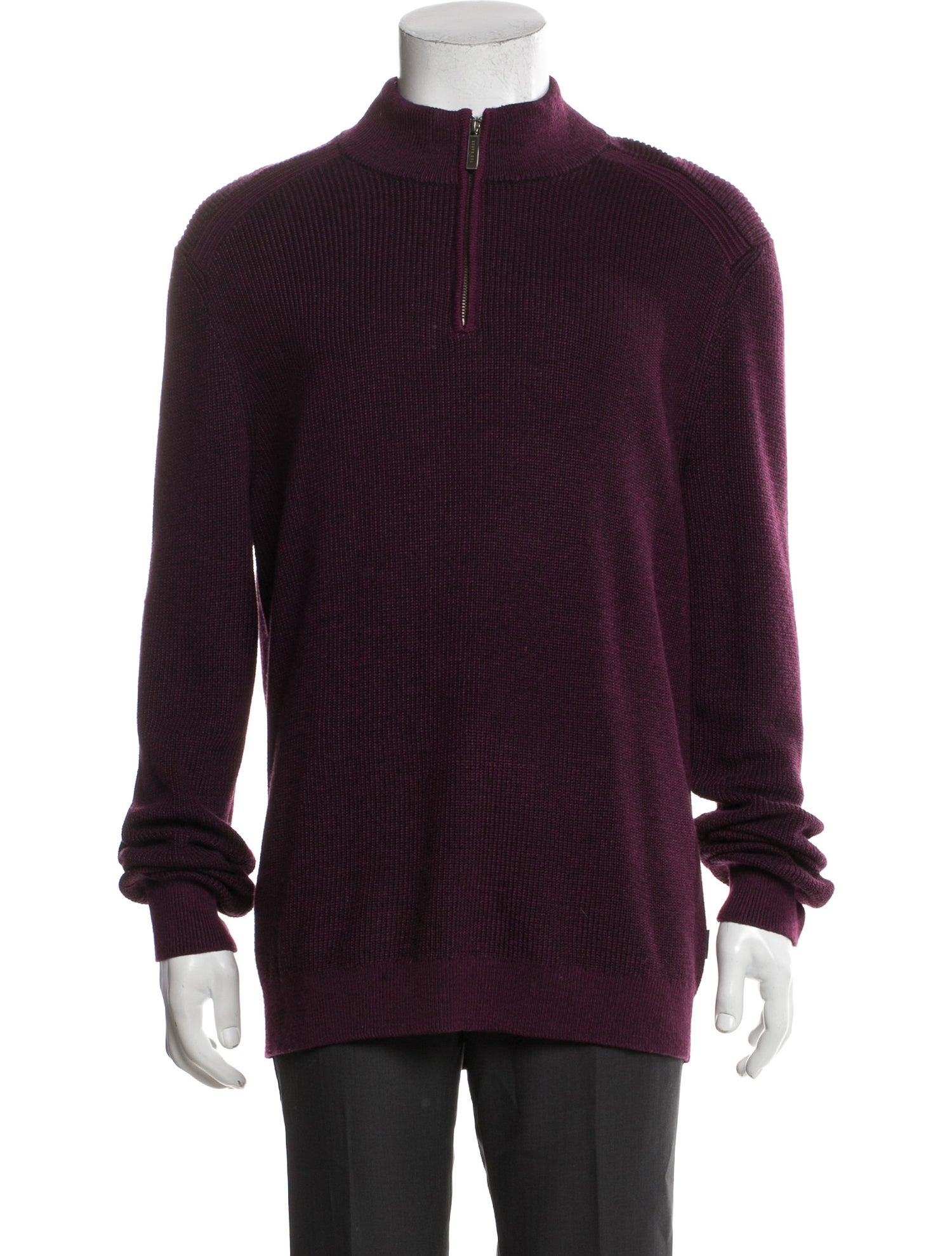 Ted Baker Mock Neck Long Sleeve Polo Sweater