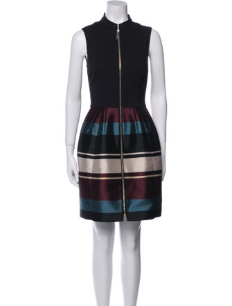 Ted Baker Colorblock Pattern Knee-Length Dress